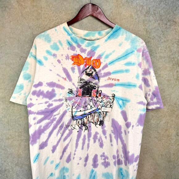 VINTAGE MEGADETH PEACE SELLS 1986 BAND T SHIRT SZ L SINGLE STITCH METAL TIE DYE - Picture 2 of 9